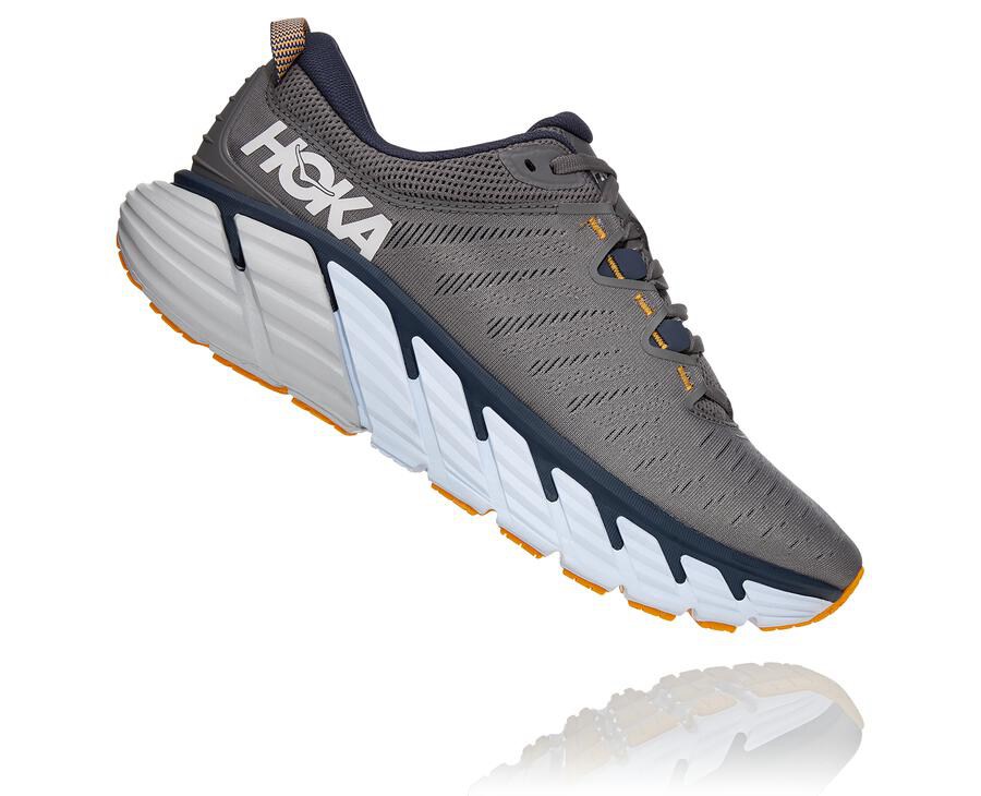 Hoka Australia One One Gaviota 3 - Mens Running Shoes Grey - AFNEW-1204